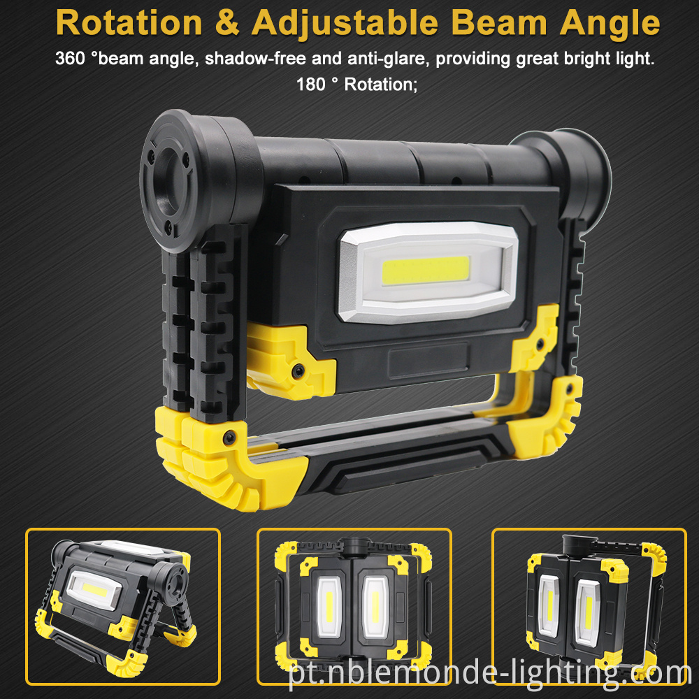 Lightweight 10-Watt Cordless COB LED Work Light